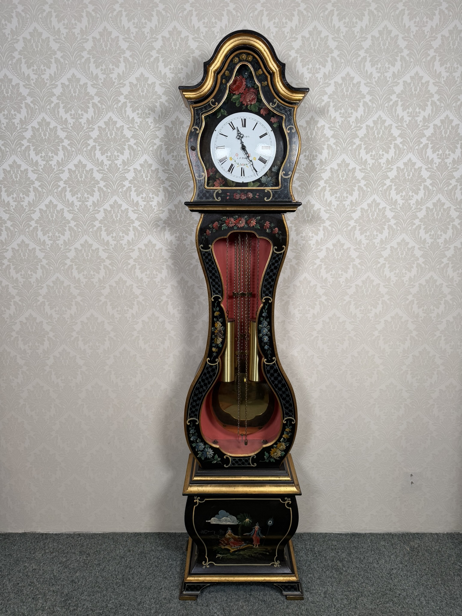 Stojacie hodiny s kyvadlom a závažím