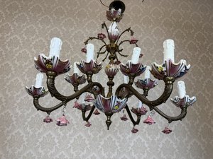 Luxusný porcelánový luster s 12 ramenami