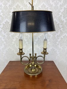 Stolová lampa v štýle Bouillotte s tienidlom v čiernom prevedení