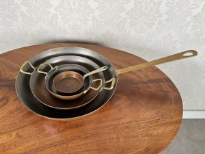 Súprava štyroch medených panvíc Lasserre Paris