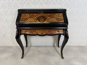 Elegantný písací stolík vo francúzskom štýle Boulle, Taliansko 1950