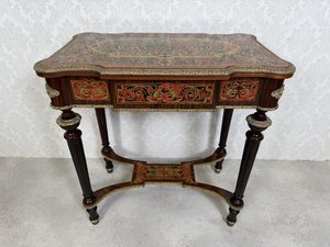 Stolík, inšpirovaný francúzskym štýlom Boulle, Taliansko 1950