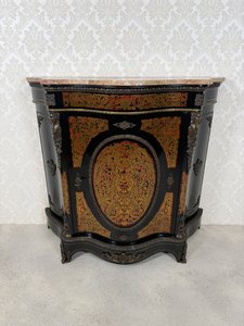 Komoda s mramorovou doskou vo francúzskom štýle Boulle, Taliansko 1950